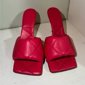 Bottega Veneta Pink Quilted Sandals